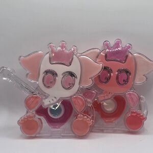 Magic Elephant Shaped Lip Gloss w/ hidden mirror & hidden lip brush 2 Pack